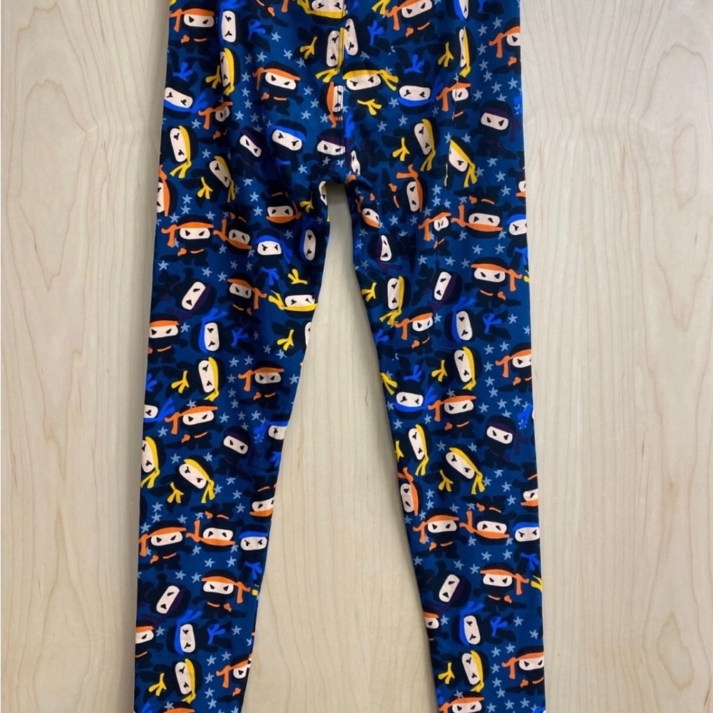 Lularoe Blue Ninja Print Leggings